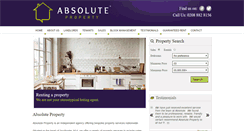 Desktop Screenshot of absolutepropertyagents.com