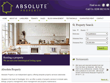 Tablet Screenshot of absolutepropertyagents.com